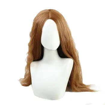 Wanda Visão 60cm Longo Ondulado Peruca de Cosplay Feiticeira Escarlate Resistente ao Calor Cabelo Sintético Perucas Perucas Cosplay + uma tampa de peruca