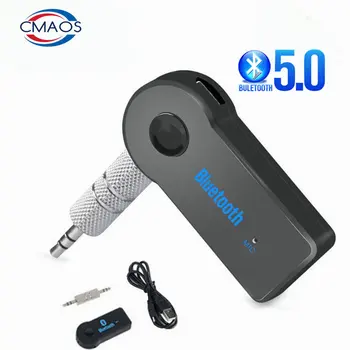 2 em 1 sem Fio Bluetooth 5.0 Receptor Transmissor Adaptador de 3.5 mm Jack Para o Carro de Música Aux Áudio A2dp Receptor de Fone de ouvido mãos livres