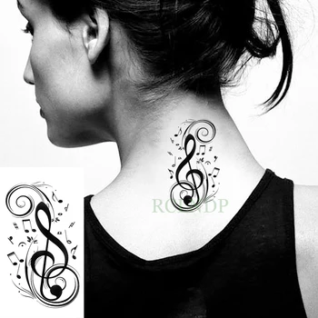 Impermeável da Etiqueta Temporária Tatuagem nota musical Falso Tatto Flash Tatoo Mão, Pé de Trás tatuagens para a Menina Mulheres Homens Criança