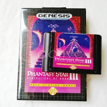 Phantasy Star 3 para o 16 bits da Sega Genesis/Megadrive Vídeo Cartucho de Jogo de Console com a Caixa Varejo