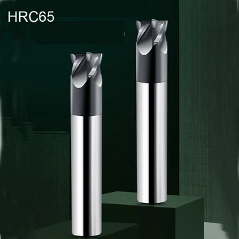 HRC65 4 Flautas do Aço de Tungstênio Curto fresa CNC Bits Revestimento DLC de Stub Comprimento Fresa de Desbaste de Usinagem para HSS Ferramentas de Corte