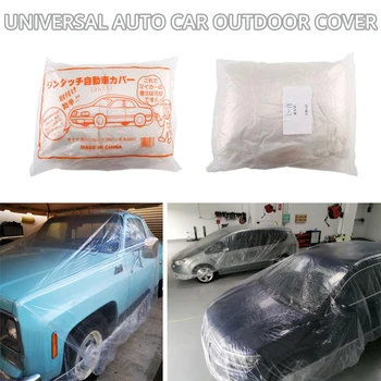 Universal Cobrir Carro Impermeável, Dustproof Descartáveis, Tampas do Carro Tamanho M-XL Plástico Transparente Tampas do Carro