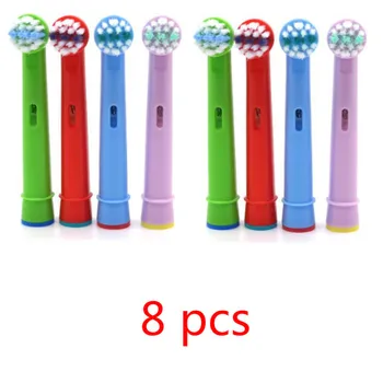 8pcs Genérica para a Oral B Cabeças de Escova de Substituição Sortidas Escova de dentes Cabeças de Fácil Limpeza Para Crianças Escova de dentes Elétrica de Substituição