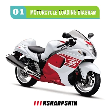 Carenagem dianteira impermeável decal adesivo motocicleta moto corpo GSXR decalques kit para Suzuki Hayabusa GSXR1300R 08-16 GSXR1300 17-19