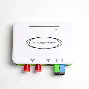 Novos SC/APC Óptico Nó FTTH Receptor de CATV Fibra Óptica WDM Conversor Triplexer Modo Mini RF Polegadas Porta UE-EUA Fonte de Alimentação