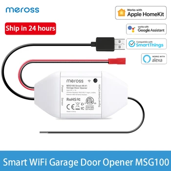 Meross Smart wi-Fi Abertura da Porta da Garagem MSG100 Controle Remoto o Controle de Voz Trabalho com Homekit Google Assistente do Alexa SmartThings