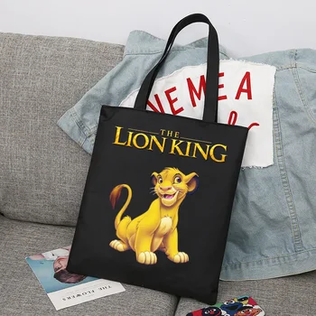 Disney O Rei Leão Simba, Sacola De Compras Bolsa Dobrável De Pano Reutilizáveis Shopper Harajuku Saco Aluno Sacola De Lona