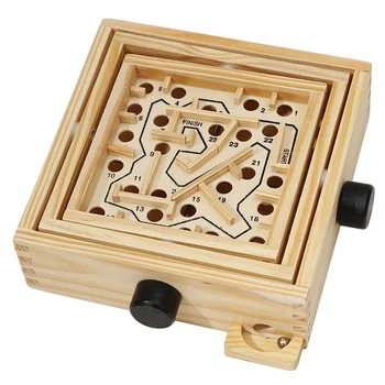 De madeira, quebra-Cabeças 3D Bola Magnética Labirinto de Quebra-cabeça de caixa de Madeira Caixa de Diversão Cérebro Jogo de Mão desafiam o Equilíbrio Filhos Adultos de Brinquedos Educativos