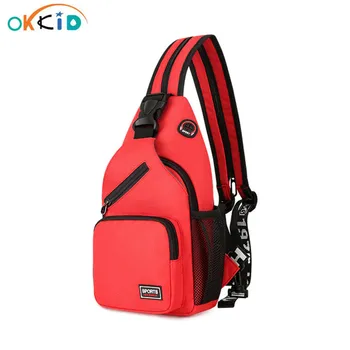 OKKID moda feminina pequena mochila mini mochilas para as mulheres bolsa de ombro impermeável esporte volta saco menina crossbody peito saco