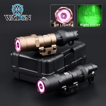 WADSN M300 M600 de Luz IR Lanterna Surefir M300B Visão Noturna Infravermelho LED Mini Scout Arma Luz Caça Lanterna Trilho de 20mm
