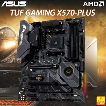 X570 placa-Mãe AMD AM4 ASUS TUF JOGOS X570-PLUS AMD X570 Chipset Soquete AM4 4×DDR4 128GB PCI-E 4.0 8×SATA III M. 2 ATX