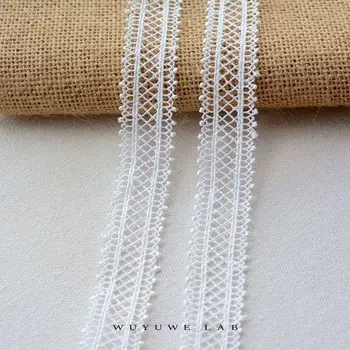 Branco Preto Bordado Net Laço de Fita de Tecido de Caimento DIY Acessórios do Vestuário de Vestuário, Decoração Floral de Artesanato de Materiais