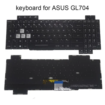 GL704G Azerty francês teclado retroiluminado para ASUS ROG Strix Cicatriz II GL704GM GL704GV GL704 GW FR teclados de cristal keycaps 661GFR00