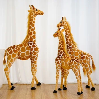 Gigante Vida Real Girafa de Pelúcia Fofo bicho de Pelúcia Bonecas de Simulação Girafa Boneca de Presente de Aniversário para Crianças Decoração do Quarto do Bebê