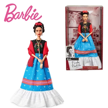 Barbie Signture Mulheres Inspiradoras Série de Frida Kahlo, Artista de Boneca 13Inches Figura de Ação do Modelo Crianças de Coleta de Brinquedo de Presente FJH65