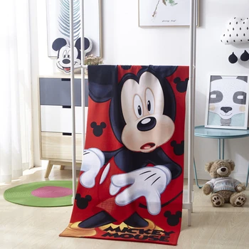 Disney algodão toalha de banho para Crianças dos desenhos animados do Mickey Mouse Congelados homem-Aranha Sofia Carros de Crianças Menino menina Macio, toalha de praia jogar cobertor