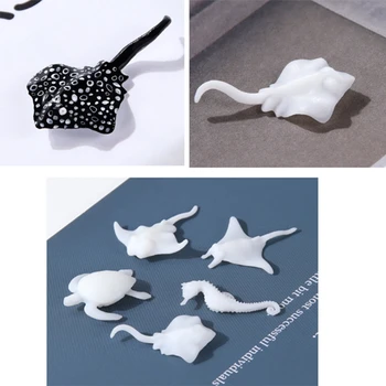 Cavalo-marinho Peixe Modelo de Resina Encheu Modelo de Resina Epóxi Molde 3D Paisagem em Miniatura Acessórios para Artesanato Diy Fazer Jóias