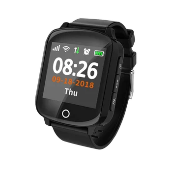 IP67 Impermeável Idosos GPS wi-FI Rastreador Android frequência Cardíaca pressão arterial de Segurança Anti-Lost Cair do Alarme Localizador de Relógio Inteligente