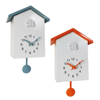 Relógio De Parede Cuco Birdhouse Decorativos Pendurados Relógio, Natural De Aves Vozes Dizendo Que O Tempo Relógios De Pêndulo Arte De Parede Decoração