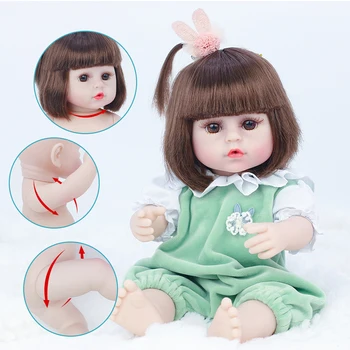 39CM Nova Garota Reborn Dolls Boneca de Silicone de Corpo Pode Tomar Banho Magnético Chupeta de Presente das Crianças Baratas Promocionais Brinquedo Accestion