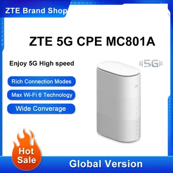 Original Versão Global ZTE MC801A 5G Roteador CPE Snapdragon X50 Plataforma de Suporte WAN/LAN1 LAN2 WiFi 6 Com o Cartão SIM WiFi Roteador