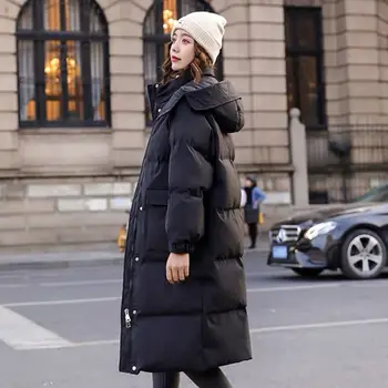 Para baixo de casaco acolchoado de mulheres de roupas de inverno 2021 novo estilo coreano de algodão solto-casaco acolchoado de comprimento médio acolchoado jaqueta casaco de pão