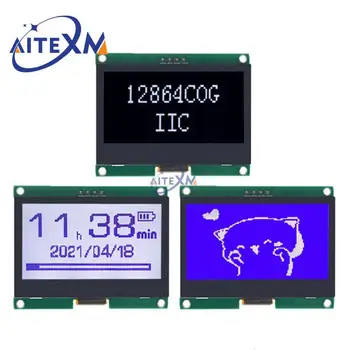 12864 IIC Módulo LCD 128X64 I2C ST7567S COG Visualização Gráfica Placa de Tela LCM Painel de 128x64 Matricial Tela para Arduino