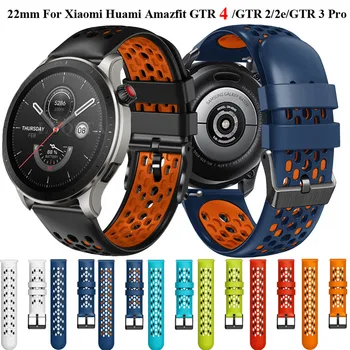 22mm Bracelete pulseiras Para Huami Amazfit GTR 4 Smartwatch Pulseira de Silicone Para Amazfit GTR 3 Pro/2/2e/47mm/GTR4 /Stratos 3