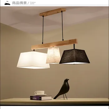 Restaurante de madeira do teto do diodo emissor de lustre redondo de madeira lâmpada do Brilho da Cozinha a Iluminação Interior, em 2022, ano novo lâmpadas decorativas