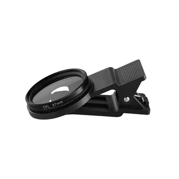 UKCOCO CPL Telefone Lente Ultra-fino Clip-on Camera Polarizador Circular Filtro de Densidade Neutra 37mm da Lente Lente da Câmara (Tampa para Aleatórios