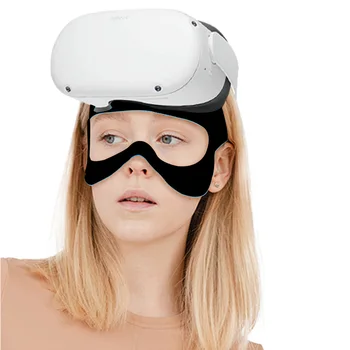 VR Cobertura Ocular para oculus quest 2 Fone de ouvido Ajustável e Lavável Preenchimento para VR Tecido Elástico Banda de Suor de Realidade Virtual Acessórios