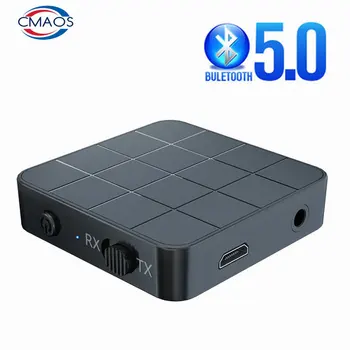 Bluetooth 5.0 Receptor de Áudio do Transmissor AUX RCA 3,5 MM Jack 3.5 USB de Música Estéreo de Adaptadores sem Fio Dongle Para o Carro de TV alto-Falante do PC