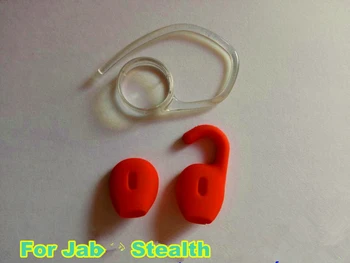 Venda quente 2pcs vermelho tampões auriculares em silicone botões do auricular eartip com o gancho para o Stealth sem fio fone de ouvido Bluetooth fone de ouvido fone de ouvido