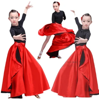 Espanhol Touradas Dança Vestido De Accesorios Flamenca Traje De Dança De Salão De Baile De Padrão De Vestido Das Mulheres
