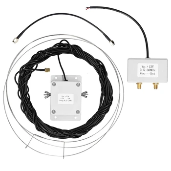MLA-30+ (Plus) Antena Loop de recepção Activa Antenas de Baixo nível de Ruído Médio de Ondas Curtas Antena Com 0,1-30 Mhz de Frequência