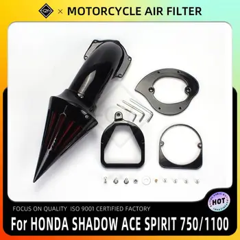 PKQ Motocicleta Spike purificador de Ar de Admissão do Filtro Para Honda Shadow Espírito ACE 1100 750 1998 1999 2000 2001 2002 2003 2004 -2008