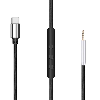 USB Tipo C 2,5 mm OFC Substituição do Cabo de Áudio Estéreo Cabo de Extensão de Fio AKG Y500 N60NC N700NC M2 N60 Y50BT N90Q Fones de ouvido
