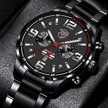 Moda de luxo Relógios de homens de Homens de Negócios de Aço Inoxidável de Quartzo do Relógio de Pulso de Homem de Esportes Casual Relógio de Couro relógio masculino