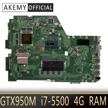 X751LX placa-mãe para para Para Asus X751L K751L X751LK X751LX laptop placa-mãe X751LX placa-mãe GTX 950M I7-5500 4G de RAM