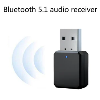 KN318 Bluetooth 5.1 Receptor de Áudio sem Fio Bluetooth Adaptador Receptor de Modo AUX Microfone integrado Bluetooth Mãos-livres Chamando