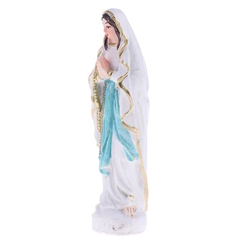 Um Pedaço de Resina Virgem Maria, Figura da Estátua Modelo em Miniatura para Sandplay Areia Mesa de Jogo, Esquema de Acessórios 7cm