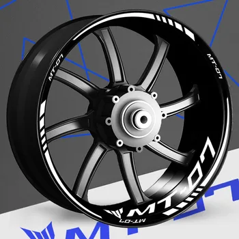 Reflexiva MT-07 de Moto Roda de Adesivos Refletivos Rim Decalque Logotipo da Faixa de Fita Acessórios Para Yamaha Mt07 2020 2021 2022