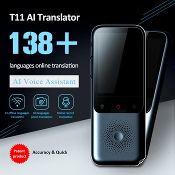 2022 Novo T11 Áudio Portátil Tradutor 138 Idioma Inteligente Tradutor off-line Em Tempo Real de Voz Inteligente AI Voz da Foto Tradutor