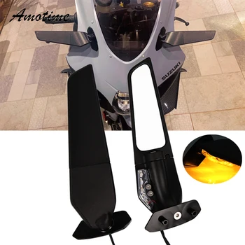 Para SUZUKI GSX-R 1000 R Motocicleta Espelhos Modificado Vento Asa de Rotação Ajustável Espelho Retrovisor GSX-R 1000 GSXR 1000 2017-2021