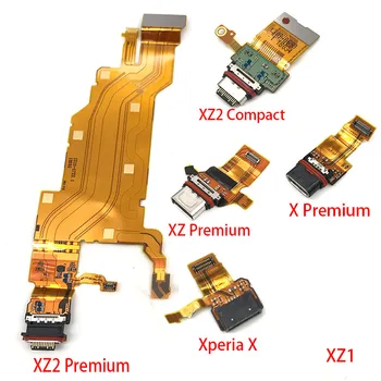 Para Sony Xperia X XZ XZ1 XZ2 Compacto Premium XZ3 Dock Conector de Carregador Micro USB de Carregamento de Porta Flex Cabo de Microfone da Placa